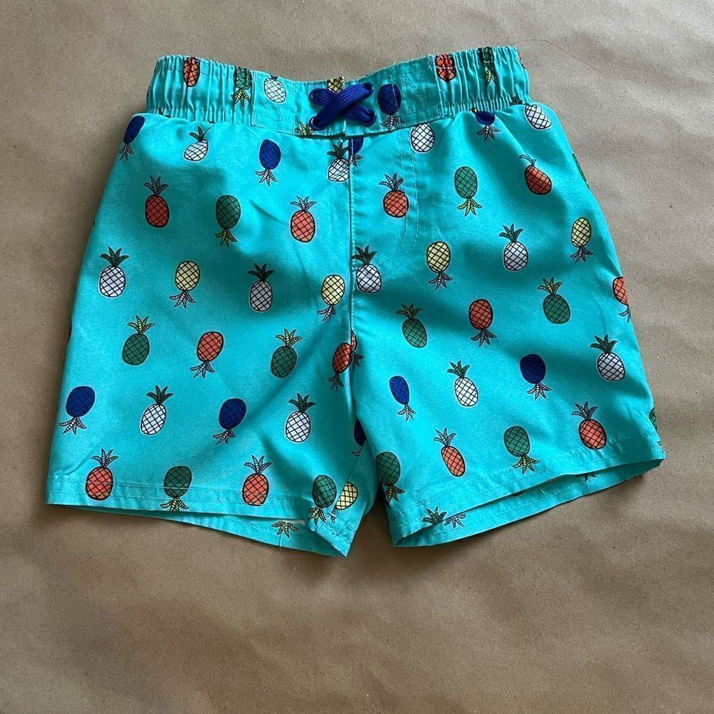 NEW Baby Boy’s Cat & Jack Pineapple Swimming Trunks 3T